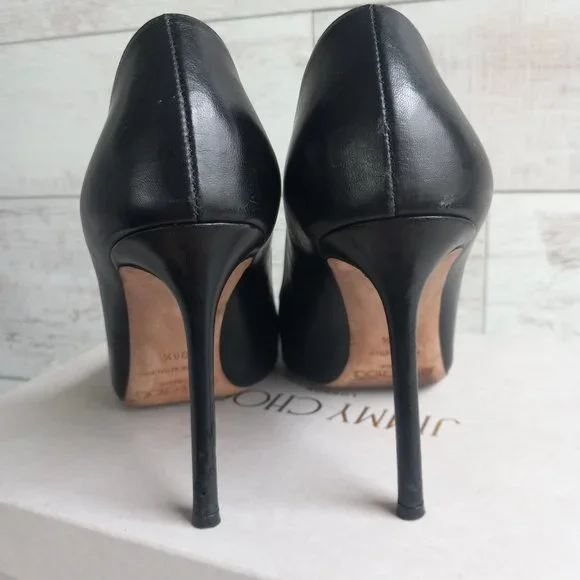 Jimmy Choo Romy Black Kid Leather 100m - Picture 5 of 16